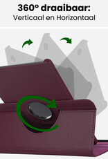 BASEY. BASEY. Samsung Galaxy Tab A9 2023 Hoes Draaibaar Met Screenprotector - Paars