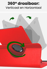 BASEY. BASEY. Samsung Galaxy Tab A9 2023 Hoes Draaibaar Met Screenprotector - Rood