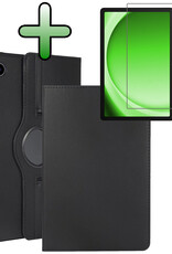 BASEY. BASEY. Samsung Galaxy Tab A9 2023 Hoes Draaibaar Met Screenprotector - Zwart