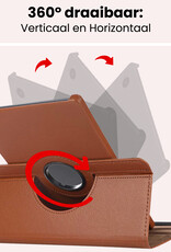 NoXx NoXx Samsung Galaxy Tab A9 2023 Hoes Draaibaar - Bruin