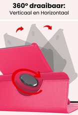 NoXx NoXx Samsung Galaxy Tab A9 2023 Hoes Draaibaar - Donkerroze