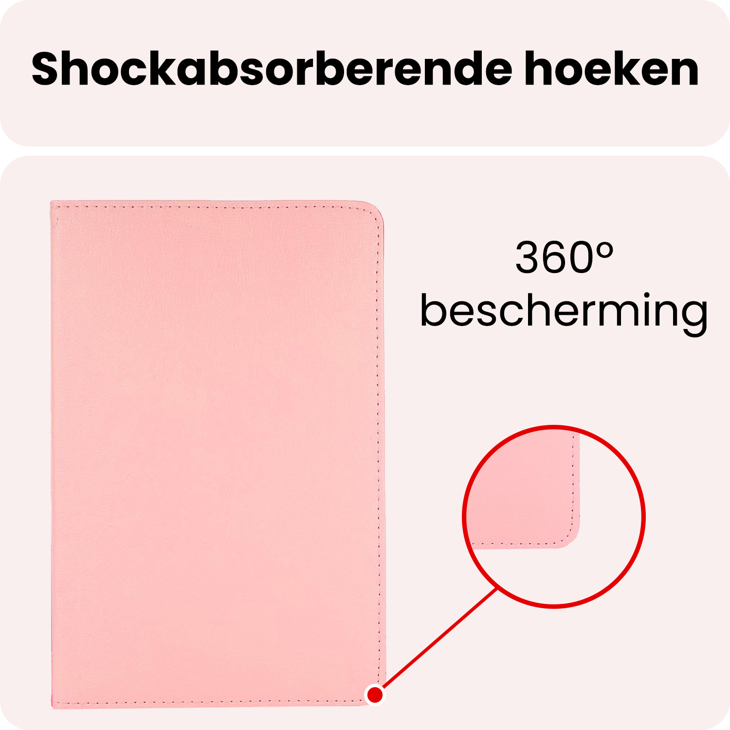 NoXx NoXx Samsung Galaxy Tab A9 2023 Hoes Draaibaar - Lichtroze