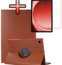 NoXx NoXx Samsung Galaxy Tab A9 2023 Hoes Draaibaar Met Screenprotector - Bruin