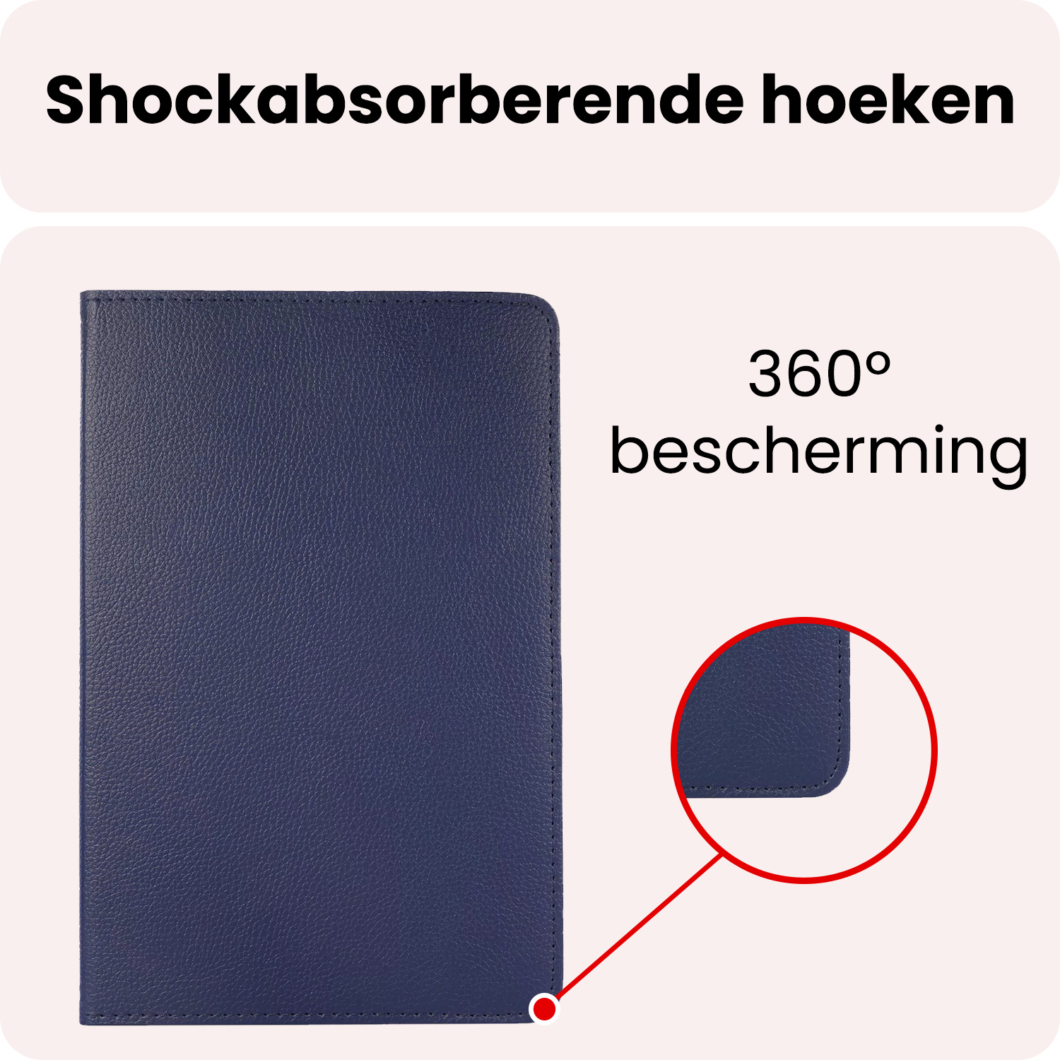NoXx NoXx Samsung Galaxy Tab A9 2023 Hoes Draaibaar Met Screenprotector - Donkerblauw