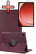 NoXx NoXx Samsung Galaxy Tab A9 2023 Hoes Draaibaar Met Screenprotector - Paars