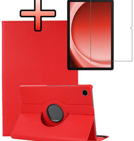 NoXx NoXx Samsung Galaxy Tab A9 2023 Hoes Draaibaar Met Screenprotector - Rood