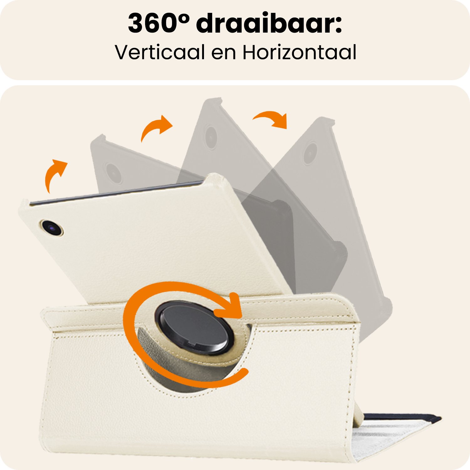 Nomfy Nomfy Samsung Galaxy Tab A9 2023 Hoes Draaibaar - Wit