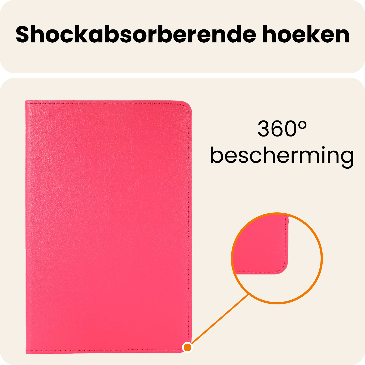 Nomfy Nomfy Samsung Galaxy Tab A9 2023 Hoes Draaibaar Met Screenprotector - Donkerroze