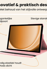 Nomfy Nomfy Samsung Galaxy Tab A9 2023 Hoes Draaibaar Met Screenprotector - Lichtroze