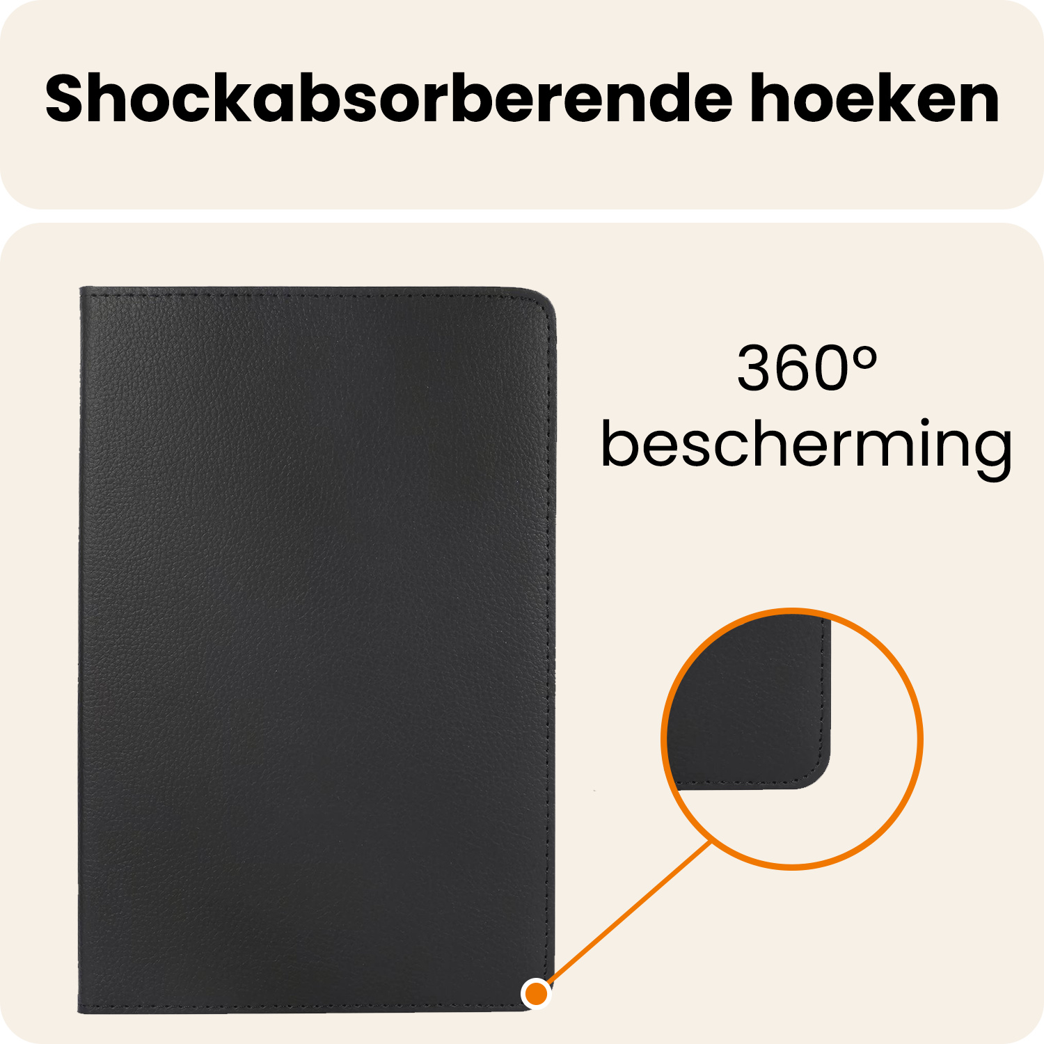 Nomfy Nomfy Samsung Galaxy Tab A9 2023 Hoes Draaibaar Met Screenprotector - Zwart