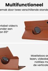 BASEY. BASEY. Samsung Galaxy Tab A9 Plus 2023 Hoes Draaibaar Met Screenprotector - Bruin