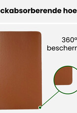 BASEY. BASEY. Samsung Galaxy Tab A9 Plus 2023 Hoes Draaibaar Met Screenprotector - Bruin