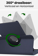 BASEY. BASEY. Samsung Galaxy Tab A9 Plus 2023 Hoes Draaibaar Met Screenprotector - Donkerblauw