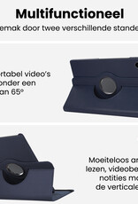 BASEY. BASEY. Samsung Galaxy Tab A9 Plus 2023 Hoes Draaibaar Met Screenprotector - Donkerblauw