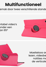 BASEY. BASEY. Samsung Galaxy Tab A9 Plus 2023 Hoes Draaibaar Met Screenprotector - Donkerroze