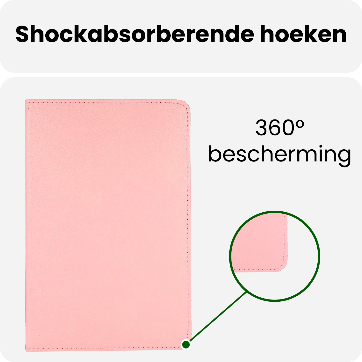 BASEY. BASEY. Samsung Galaxy Tab A9 Plus 2023 Hoes Draaibaar Met Screenprotector - Lichtroze