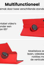 BASEY. BASEY. Samsung Galaxy Tab A9 Plus 2023 Hoes Draaibaar Met Screenprotector - Rood