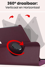 NoXx NoXx Samsung Galaxy Tab A9 Plus 2023 Hoes Draaibaar - Paars