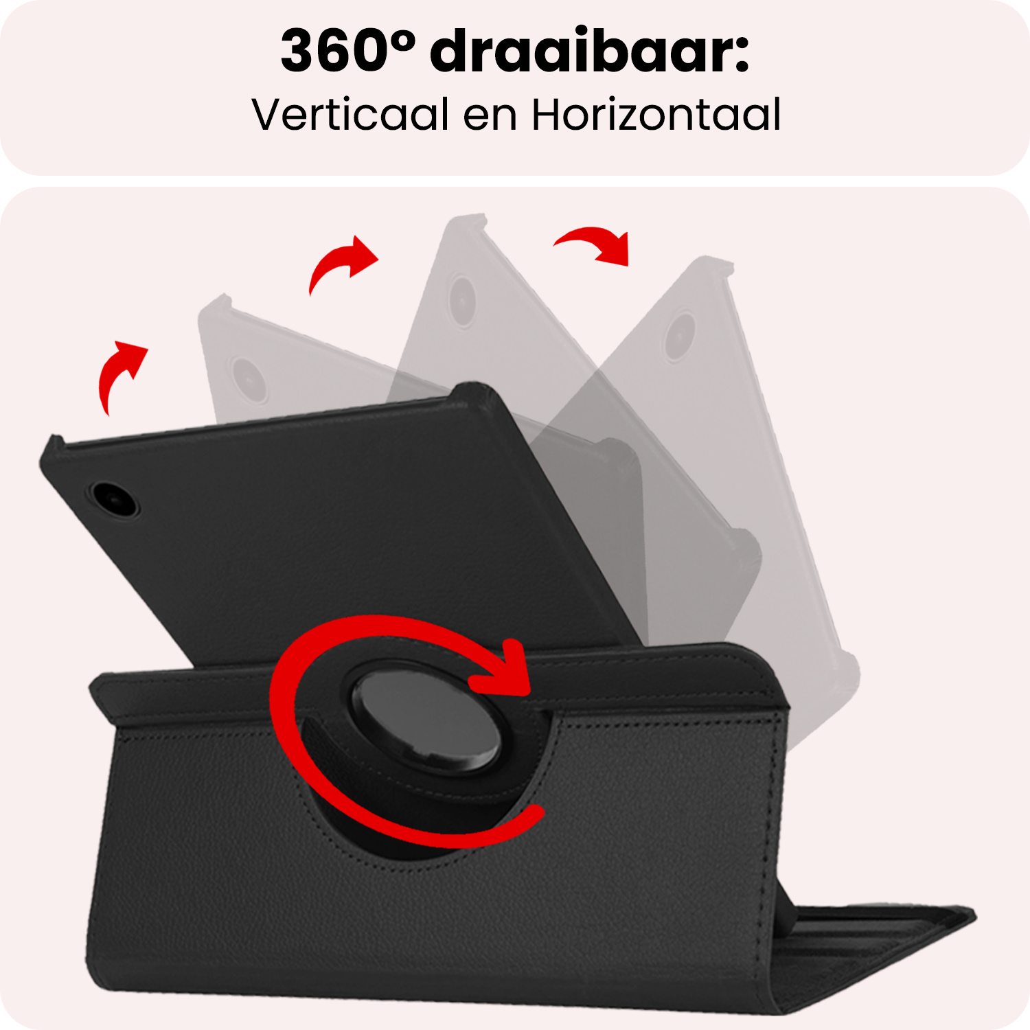 NoXx NoXx Samsung Galaxy Tab A9 Plus 2023 Hoes Draaibaar - Zwart