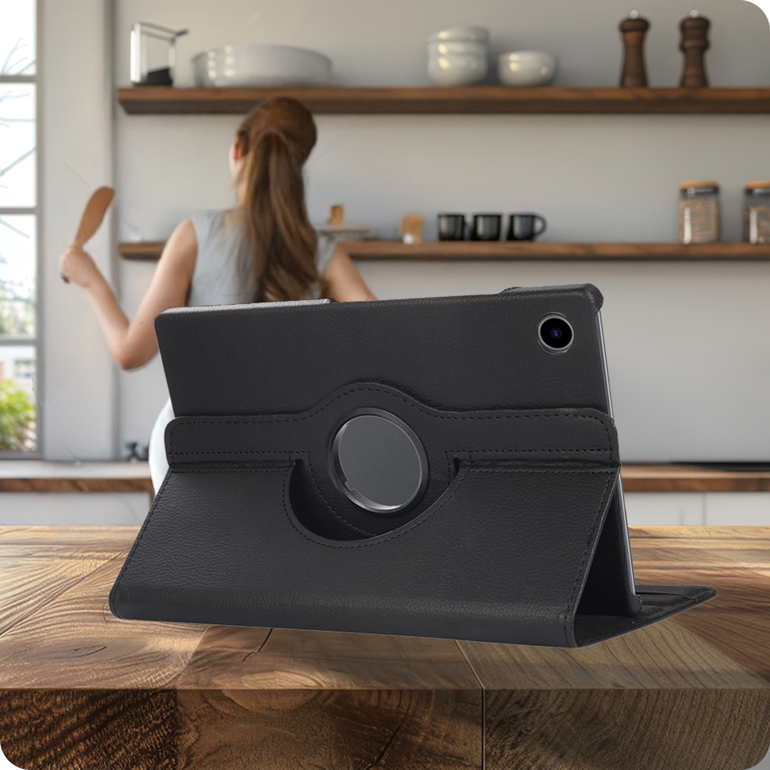 NoXx NoXx Samsung Galaxy Tab A9 Plus 2023 Hoes Draaibaar - Zwart