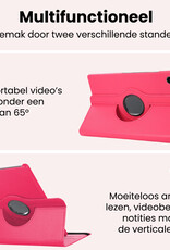 NoXx NoXx Samsung Galaxy Tab A9 Plus 2023 Hoes Draaibaar Met Screenprotector - Donkerroze