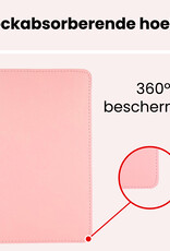 NoXx NoXx Samsung Galaxy Tab A9 Plus 2023 Hoes Draaibaar Met Screenprotector - Lichtroze