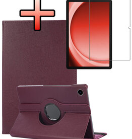 NoXx NoXx Samsung Galaxy Tab A9 Plus 2023 Hoes Draaibaar Met Screenprotector - Paars