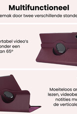 NoXx NoXx Samsung Galaxy Tab A9 Plus 2023 Hoes Draaibaar Met Screenprotector - Paars