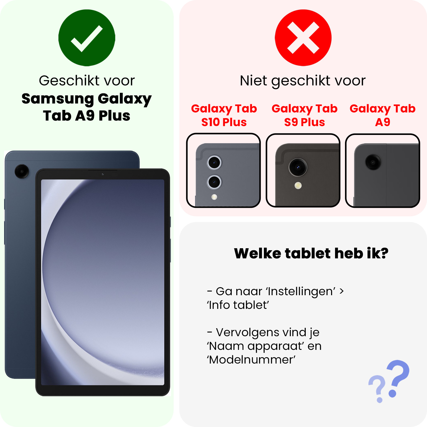 NoXx NoXx Samsung Galaxy Tab A9 Plus 2023 Hoes Draaibaar Met Screenprotector - Wit