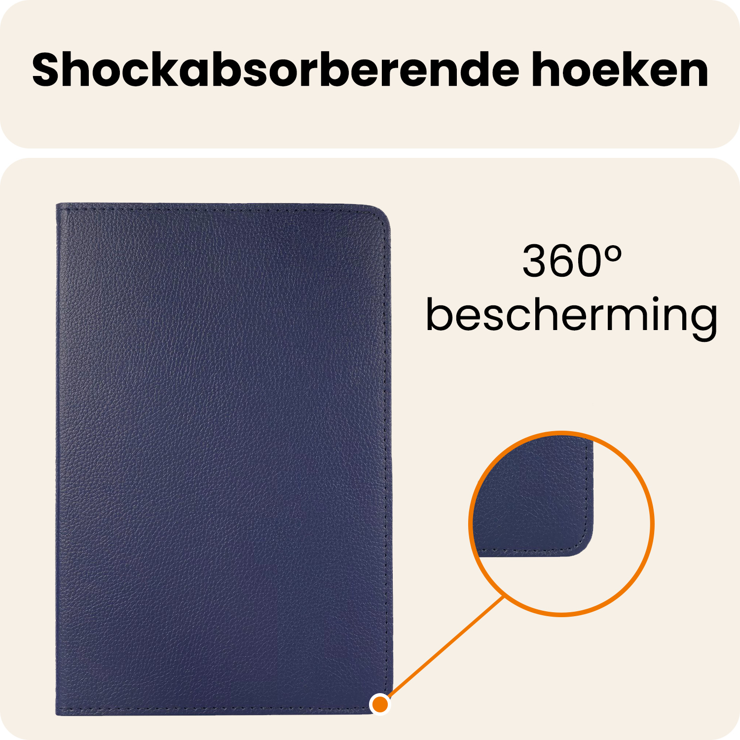 Nomfy Nomfy Samsung Galaxy Tab A9 Plus 2023 Hoes Draaibaar - Donkerblauw