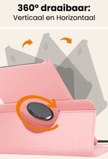 Nomfy Nomfy Samsung Galaxy Tab A9 Plus 2023 Hoes Draaibaar - Lichtroze