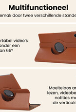 Nomfy Nomfy Samsung Galaxy Tab A9 Plus 2023 Hoes Draaibaar Met Screenprotector - Bruin