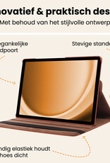 Nomfy Nomfy Samsung Galaxy Tab A9 Plus 2023 Hoes Draaibaar Met Screenprotector - Bruin