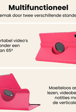 Nomfy Nomfy Samsung Galaxy Tab A9 Plus 2023 Hoes Draaibaar Met Screenprotector - Donkerroze
