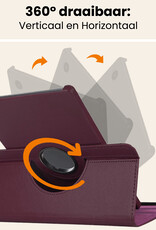 Nomfy Nomfy Samsung Galaxy Tab A9 Plus 2023 Hoes Draaibaar Met Screenprotector - Paars