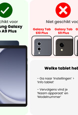 Nomfy Nomfy Samsung Galaxy Tab A9 Plus 2023 Hoes Draaibaar Met Screenprotector - Zwart