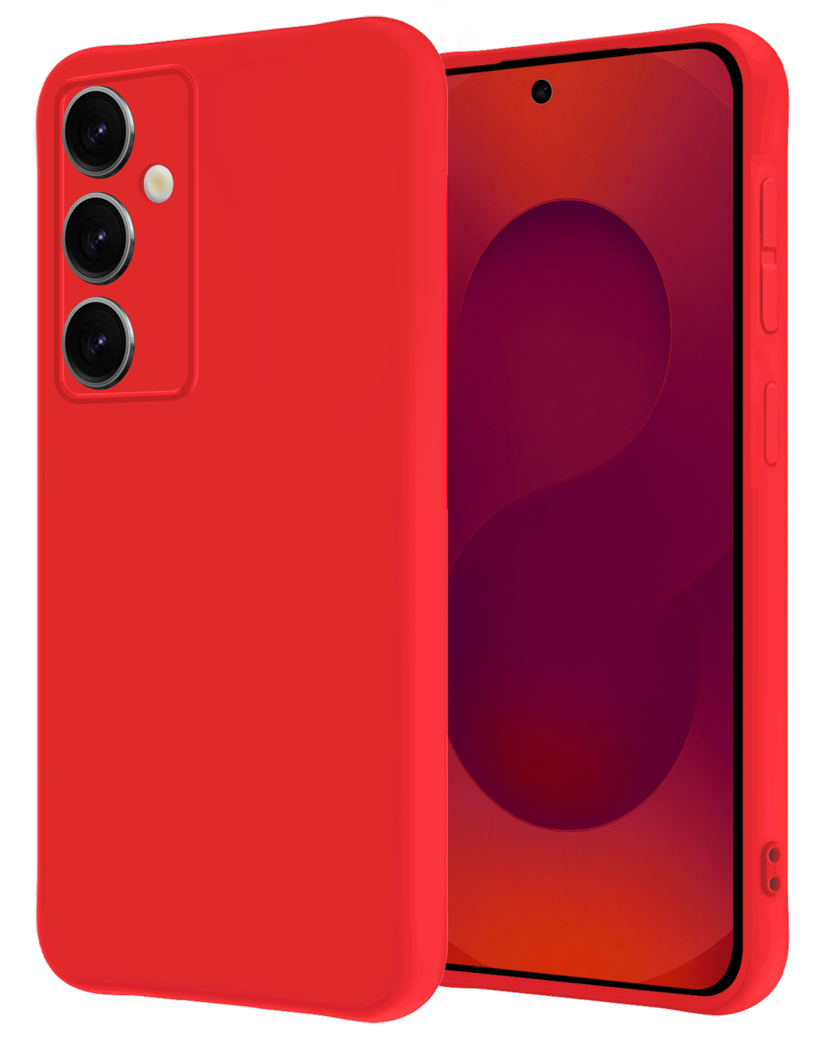 NoXx NoXx Samsung Galaxy S25 Plus Hoesje Siliconen - Rood