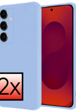 NoXx NoXx Samsung Galaxy S25 Plus Hoesje Siliconen - Lichtblauw - 2 PACK