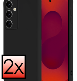NoXx NoXx Samsung Galaxy S25 Plus Hoesje Siliconen - Zwart - 2 PACK