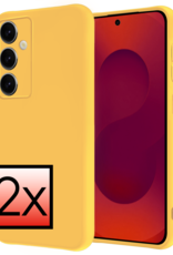 NoXx NoXx Samsung Galaxy S25 Hoesje Siliconen - Geel - 2 PACK