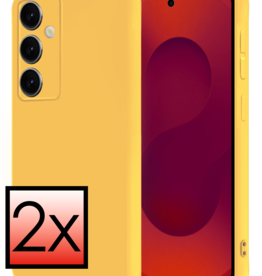 NoXx NoXx Samsung Galaxy S25 Plus Hoesje Siliconen - Geel - 2 PACK