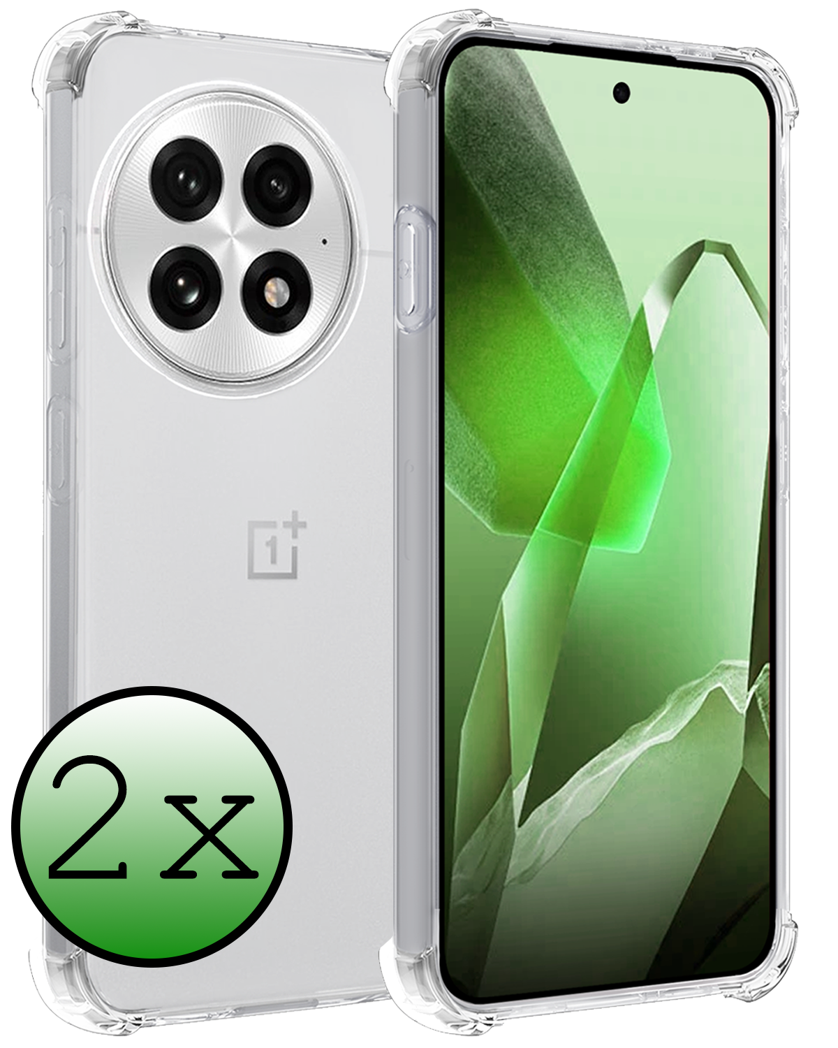 BASEY. BASEY. OnePlus 13R Hoesje Shockproof - Transparant - 2 PACK