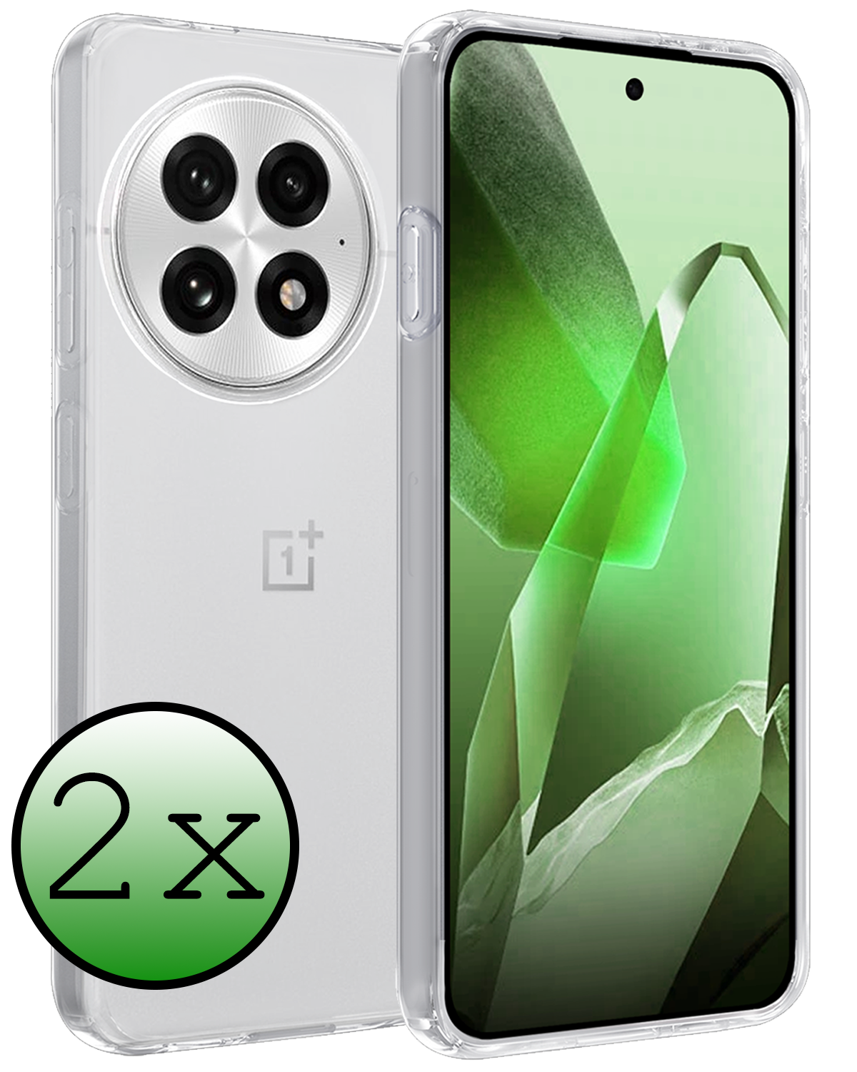 BASEY. BASEY. OnePlus 13R Hoesje Siliconen - Transparant - 2 PACK