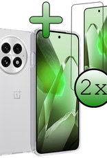 BASEY. BASEY. OnePlus 13R Hoesje Siliconen Met 2x Screenprotector - Transparant