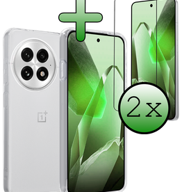 BASEY. BASEY. OnePlus 13R Hoesje Siliconen Met 2x Screenprotector - Transparant