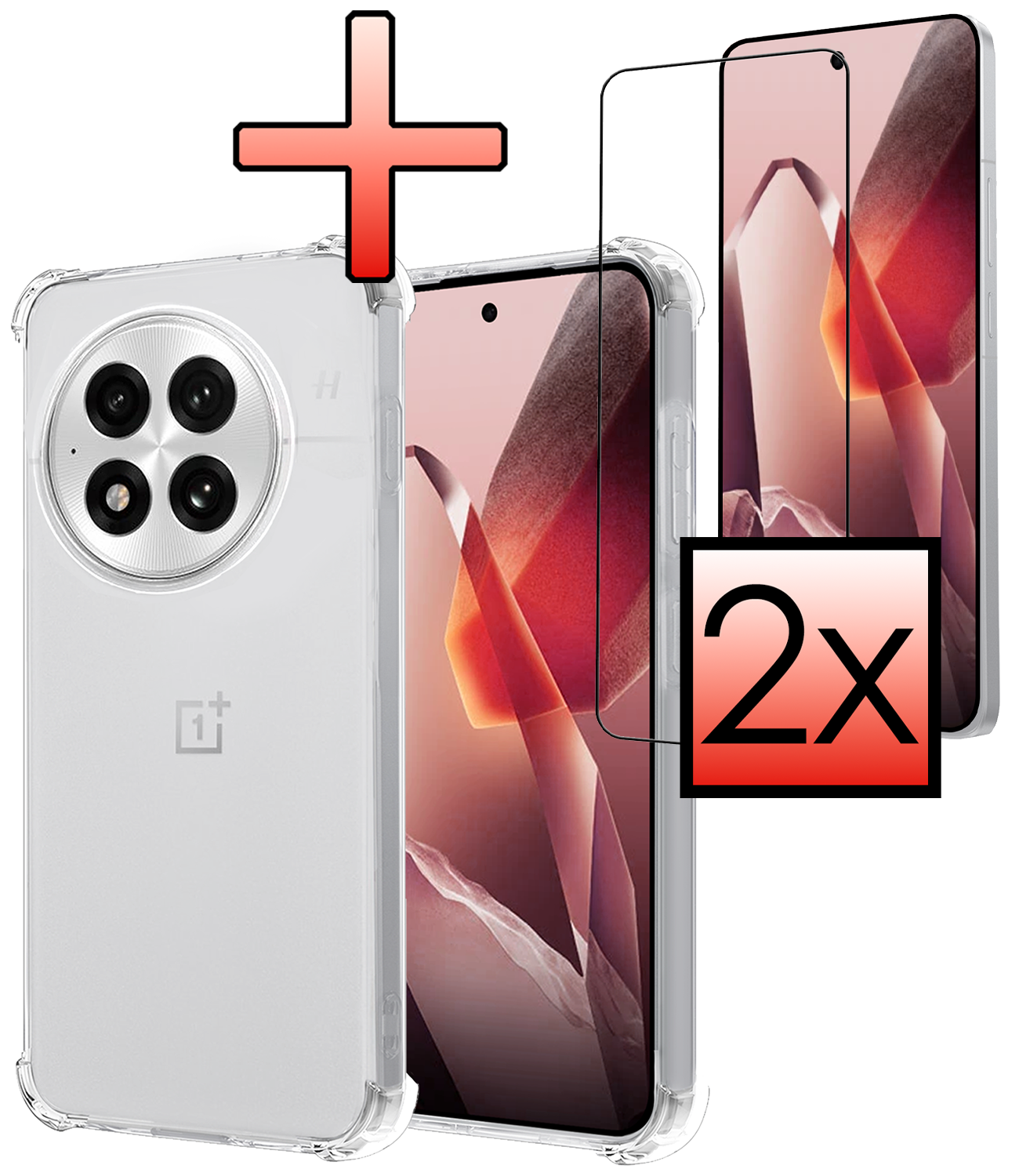 NoXx NoXx OnePlus 13R Hoesje Shockproof Met 2x Screenprotector