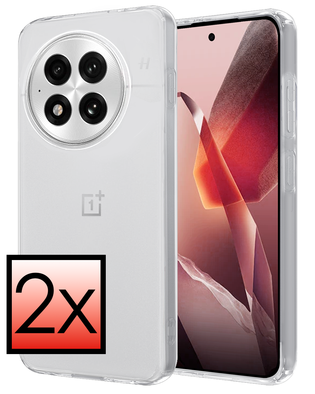 NoXx NoXx OnePlus 13R Hoesje Siliconen - Transparant - 2 PACK