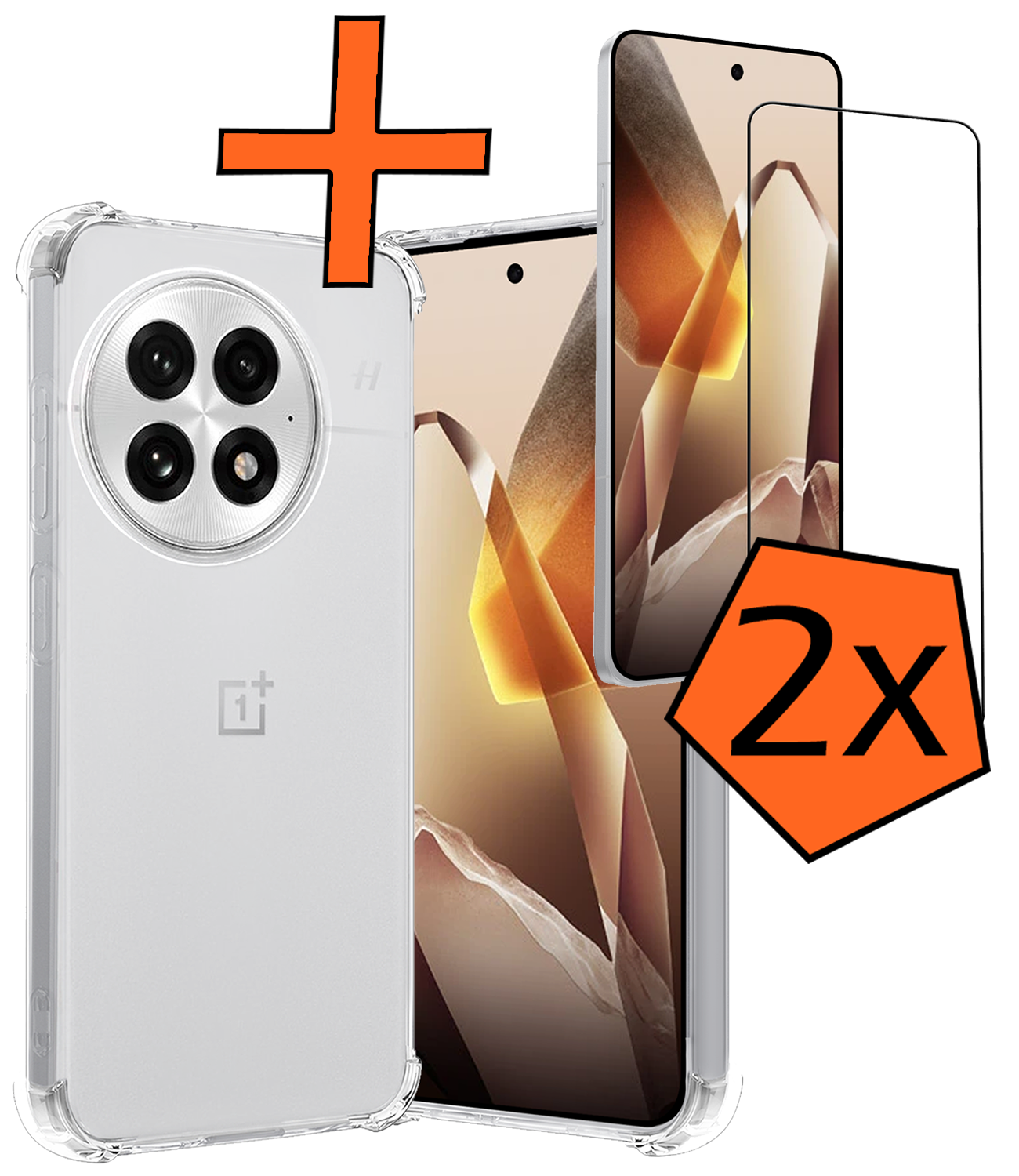 Nomfy Nomfy OnePlus 13R Hoesje Shockproof Met 2x Screenprotector