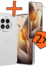 Nomfy Nomfy OnePlus 13R Hoesje Siliconen Met 2x Screenprotector - Transparant