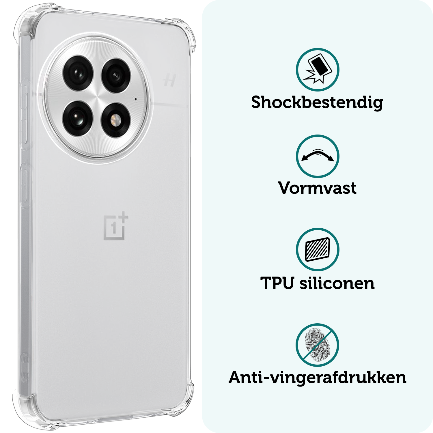 Forterra Forterra OnePlus 13R Hoesje Shockproof - Transparant - 2 PACK